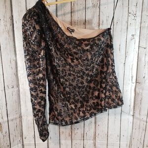 Express one arm shoulder out evening shirt 0B